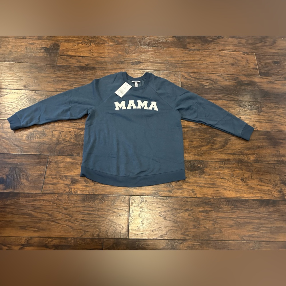 Ingrid & Isabel Blue 'Mama' Women’s Crewneck Sweatshirt NWT